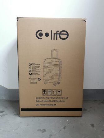 Валіза на колесах COOLIFE, розширювана, велика, ABS, TSA-замок, 4 колеса, темно-сіра