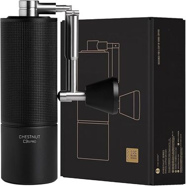 Кавомолка ручна TIMEMORE Chestnut C3S Pro: прецизійний помел, керамічний жорно, місткість 25г, чорний колір