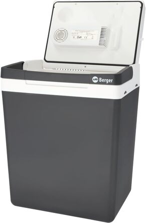 Автомобільний холодильник/термобокс BERGER 30L 12/230V: охолодження та підігрів для авто, кемпінгу, чорний