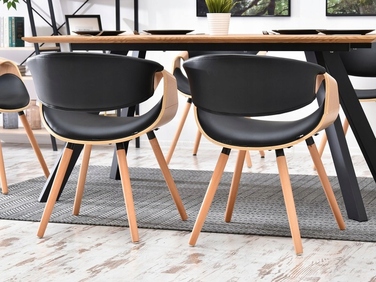 Стілець Mebel-Partner, штучна шкіра, чорний, 1 шт.