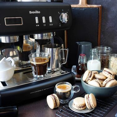 Кавомашина Breville Barista Max+ з вбудованим капучинатором та кавомолкою, срібляста (VCF185X) - еспресо, капучино, лате
