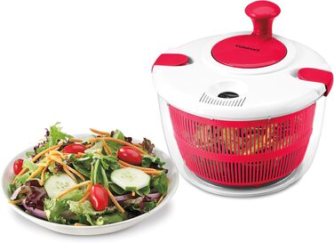 Салатниця-сушарка Cuisinart CTG-00-SAS велика, 5 л, червона - для миття, віджимання та сушіння салату, фруктів та овочів