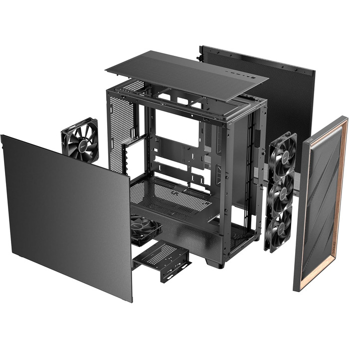 Корпус для ПК Antec GEH Flux SE Midi Tower чорний, для ігрових та офісних систем, вентиляція, роздрібна версія