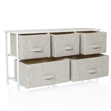 Комод FOLDAR 100x30x55см 5 відділень сірий hjh LIVING