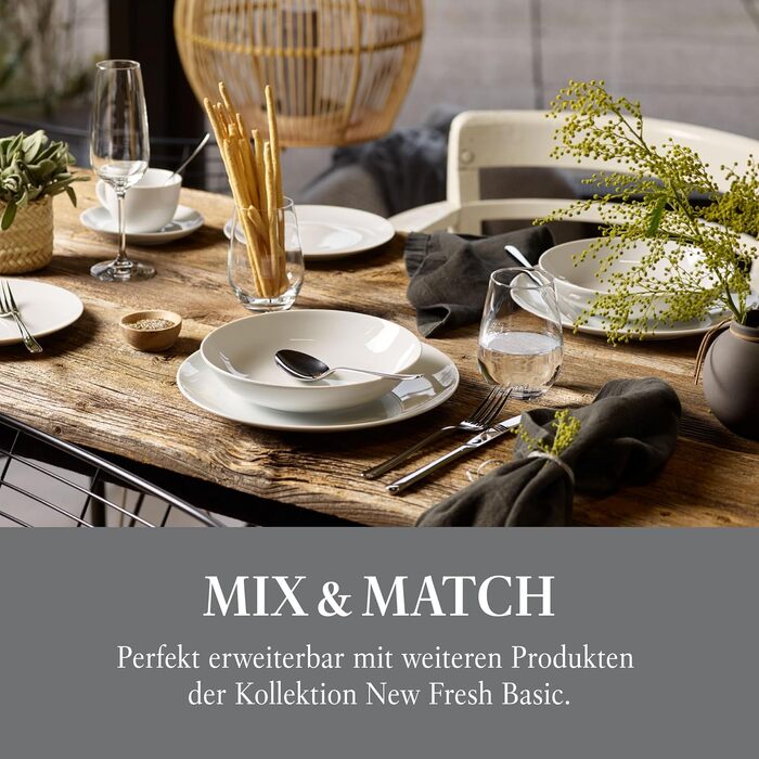 Набір столових приборів Villeroy & Boch New Fresh Basic на 6 осіб (24 предмети) з нержавіючої сталі, для посудомийної машини