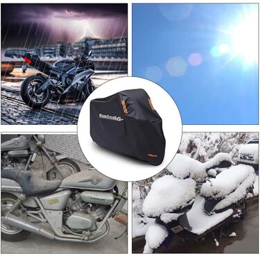 Водонепроникний чохол для мотоцикла XXL з отвором для замка, 210D Оксфорд, для Harley-Davidson, Honda, Yamaha, Suzuki, Kawasaki, 265 см, стійкий до подряпин, для вулиці