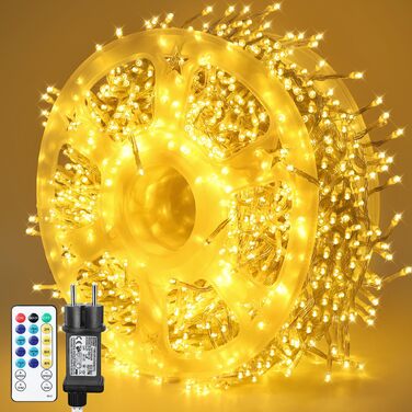 Світлодіодна гірлянда-кластер MAGGIFT 20м, 1000 LED, теплий білий колір, з пультом дистанційного керування, різдвяна ілюмінація