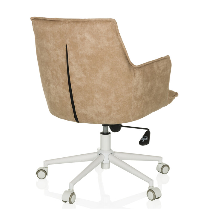 Крісло для домашнього офісу / поворотне крісло SOLAO LIFE W Fabric Beige Hjh LIVING
