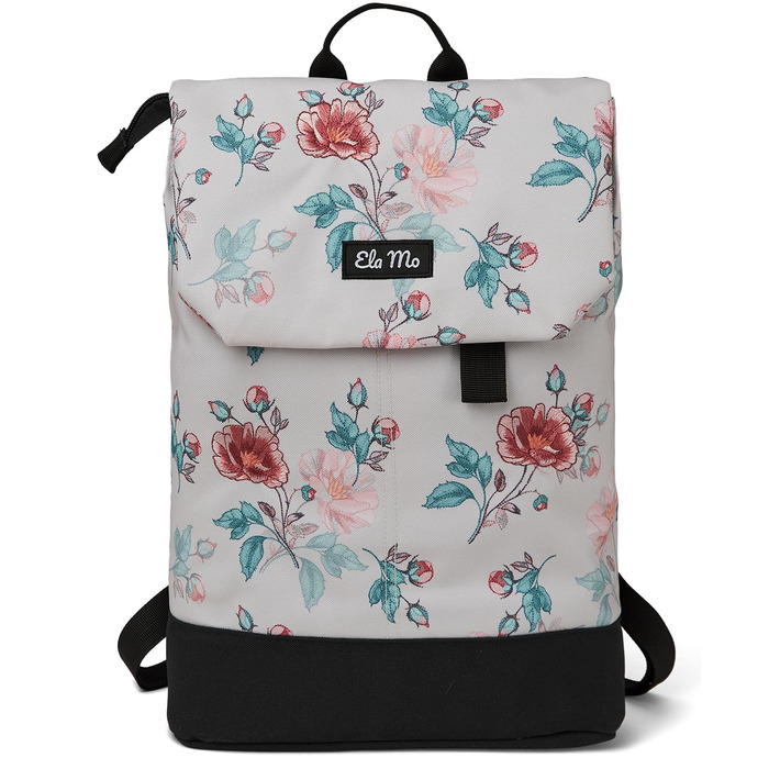 Жіночий рюкзак Ela Mo Daypack для ноутбука — протикрадіжний міський рюкзак для навчання, офісу та бізнесу (Roses For You)