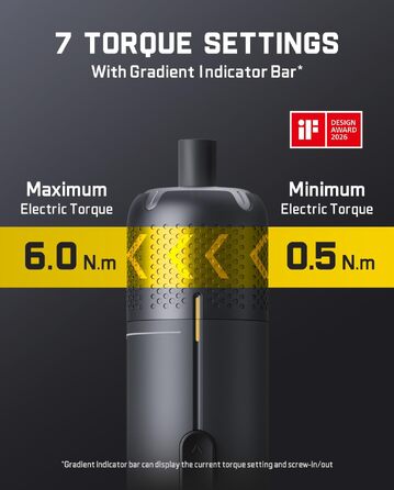 Акумуляторний шуруповерт Fanttik S2 Pro 3.7V, 7 моментів (0.5-6 Нм), 20 біт, адаптер 90°, для меблів та ремонту