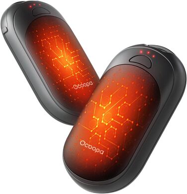 Електричні грілки для рук OCOOPA 2 шт. з магнітом, 5000mAh, 3 режими нагріву, компактні, для рукавичок, зими