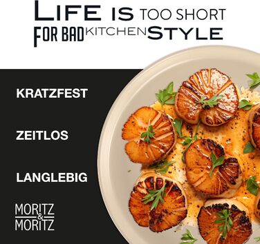 Набір посуду Moritz & Moritz Nordic на 6 осіб, 18 предметів, тауп, елегантний комплект тарілок з високоякісного кам'яного посуду: 6 обідніх, 6 десертних, 6 супових тарілок