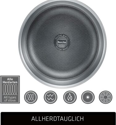 Wok Berndes Tricion Resist 26 см з кришкою, 3,4 л, антипригарний, для всіх плит, індукція