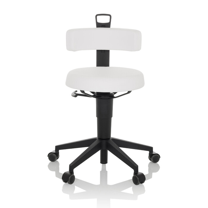 Робочий табурет / балансирне крісло TOP WORK FLEX PU white hjh OFFICE
