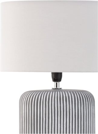 Настільна лампа Pauleen Pure Shine, 20 Вт, E14, сіра/біла, ручна робота, тканина та кераміка, нічник у стилі бохо