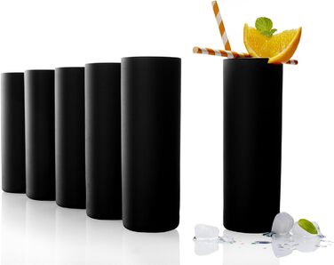 Коктейльні склянки Matte Black для коктейлів Campari Tumblers 320 мл Набір із 6 предметів Чорний Нью-Йоркський бар Stölzle Lausitz