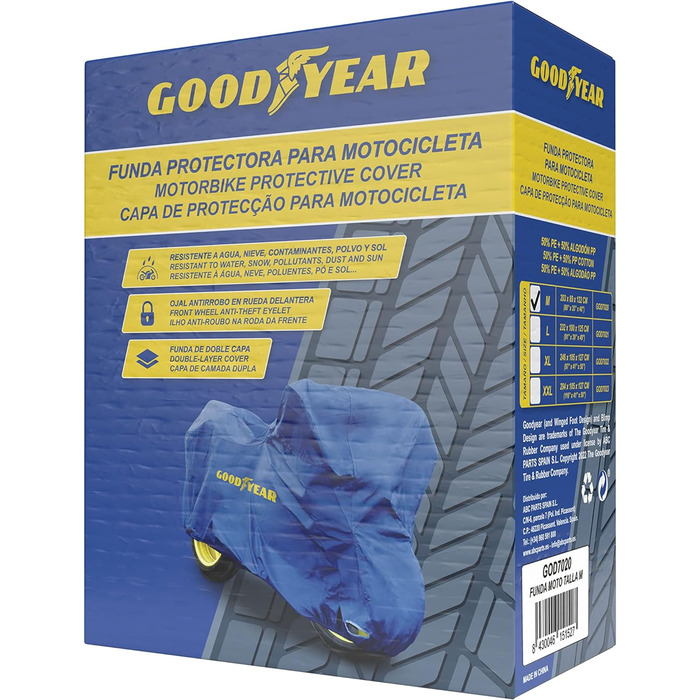 Чохол для мотоцикла Goodyear, розмір M, водонепроникний захист