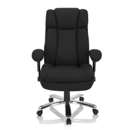 Надміцне крісло / офісне крісло BUILDER XXL I тканина чорна hjh OFFICE