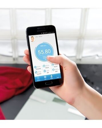 newgen medicals Розумні ваги для аналізу тіла 6-в-1 з Bluetooth, мобільним додатком для Android та iOS, електронна персональна вага