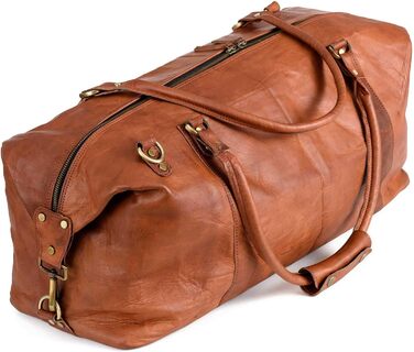 Вінтажна дорожня сумка Berliner Bags München, водонепроникна шкіряна спортивна сумка-дуфл для чоловіків і жінок, коричнева, велика