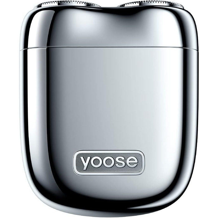 Електрична бритва Yoose MINI для чоловіків, водонепроникна (IPX7), срібляста, з мотором 8000 об/хв, Type-C зарядка