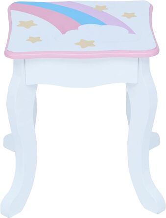 Дитячий туалетний столик Teamson Kids Fantasy Fields Little Dreamer з дзеркалом, вбудованим сховищем і стільчиком, білий