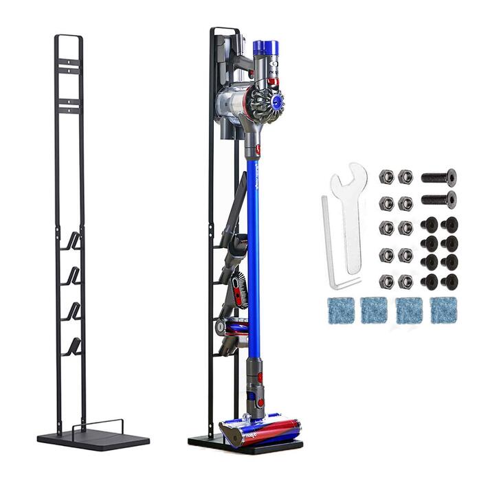 Підставка-тримач для пилососа Queta з вугільцевої сталі для Dyson V11, V10, V8, V7, V6, DC58, DC59, DC62, DC74, підлогова стійка без свердління стін