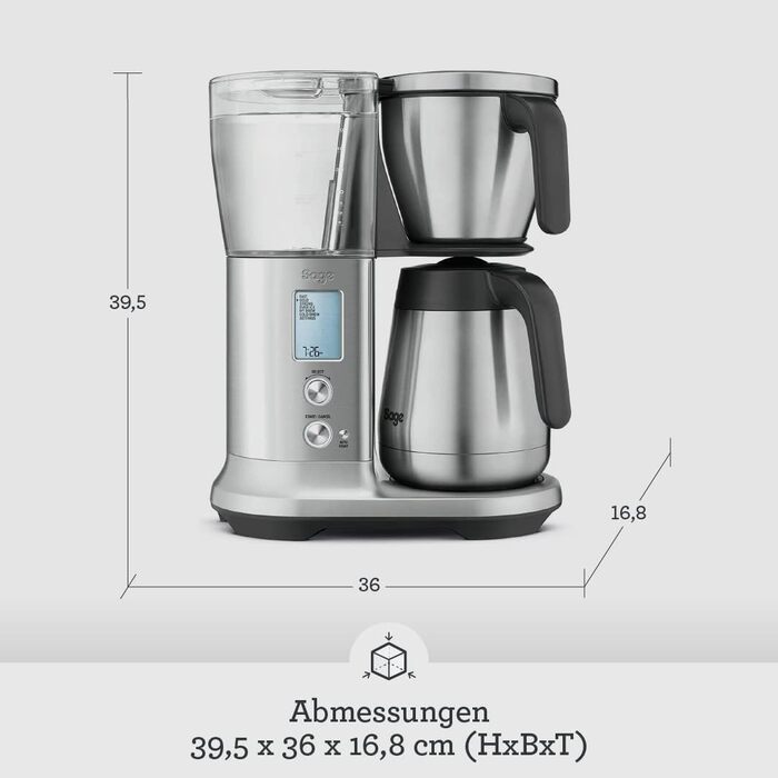 Кавоварка фільтраційна Sage The Precision Brewer Thermal, крапельна, нержавіюча сталь