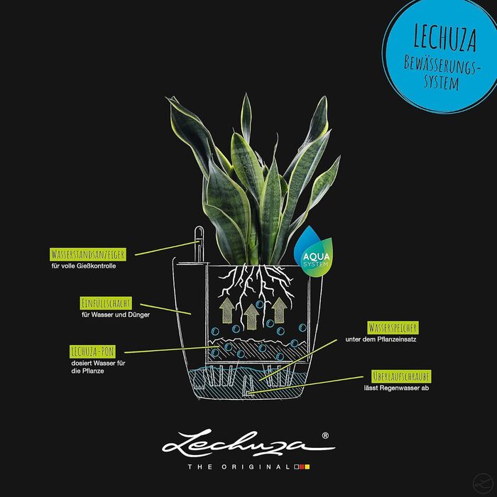 Горщик для квітів LECHUZA CLASSICO Color 35 білий 13210, 36x36x32.5 см