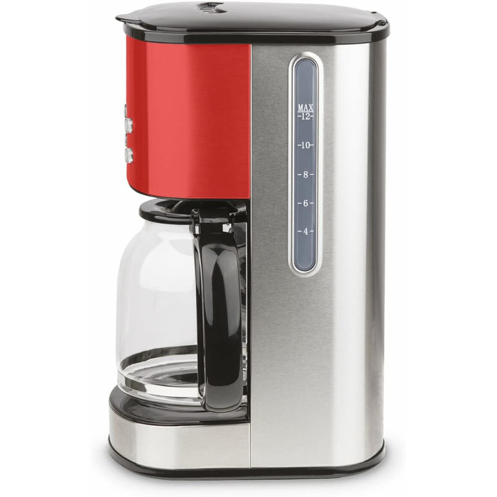 Кавоварка крапельна H.Koenig MG30, 1,5 л, 12-20 чашок, LCD, програмована, червона