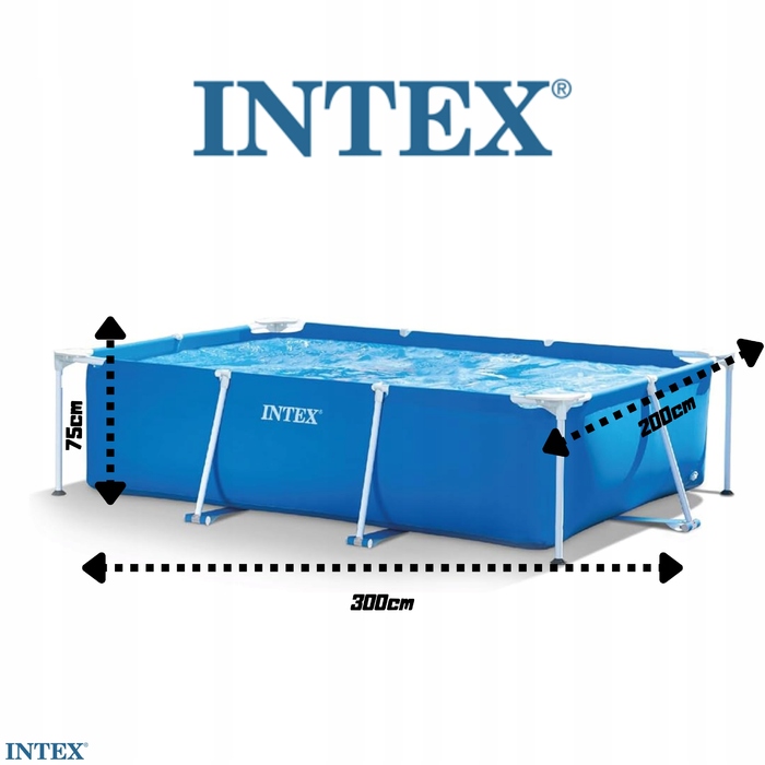 Прямокутний садовий басейн Intex 28272, 300x200x75 см