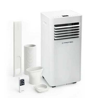 Trotec PAC 2020 E WiFi: Мобільний кондиціонер 3-в-1 (охолодження, вентилятор, осушувач) - 2 кВт/7000 BTU, до 26 м²/65 м³, з WiFi