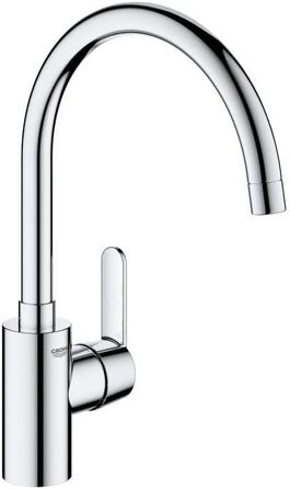 Змішувач кухонний GROHE Get з високим виливом, поворотний на 150°, економія води, хром 31494001