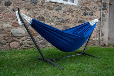 Гамак Vivere Doppel Polyester з каркасом 250 см, блакитний Royal Blue