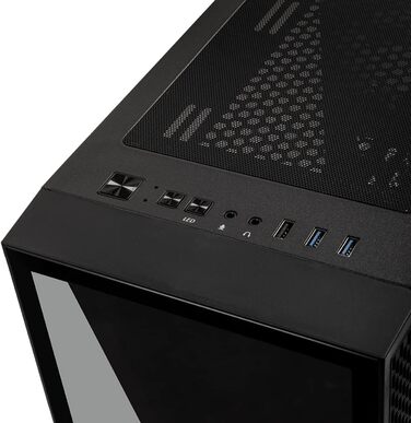 Корпус для ПК Kolink Void Rift Midi Tower з ARGB-підсвіткою, скляна панель, вертикальне встановлення GPU, ігровий, загартоване скло, для ATX