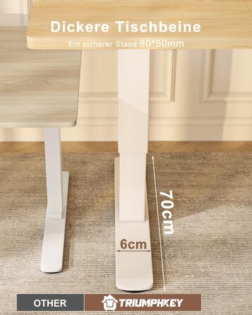 Стіл для роботи стоячи і сидячи 160x80 з електрорегулюванням висоти, USB-зарядкою, пам’яттю на 3 положення, антиколізійною системою, комп’ютерний письмовий стіл