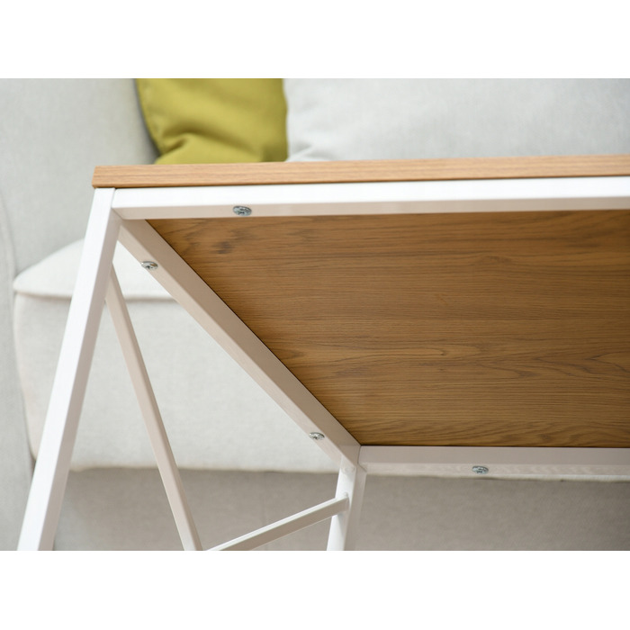 Журнальний стіл Mebel-Partner прямокутний, 100 x 50 x 43 см, білий