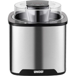 Морозивниця Unold 48855 Gelato, 1.5 л, 12 Вт, LCD-дисплей, цифровий таймер, BPA-free, для веганського, безлактозного та стевієвого морозива