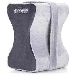 Ортопедична подушка між ніг foverhom з ефектом пам'яті (Memory Foam) для полегшення болю в спині, попереку та стегнах, сіра (до 66 см)