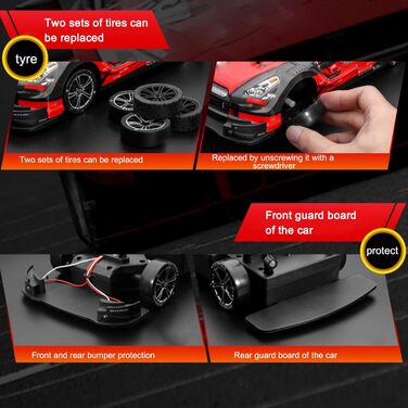 RC Автомобіль Goolsky Drift 1/16 4WD 40 км/год 2.4GHz, радіокерування, чорний