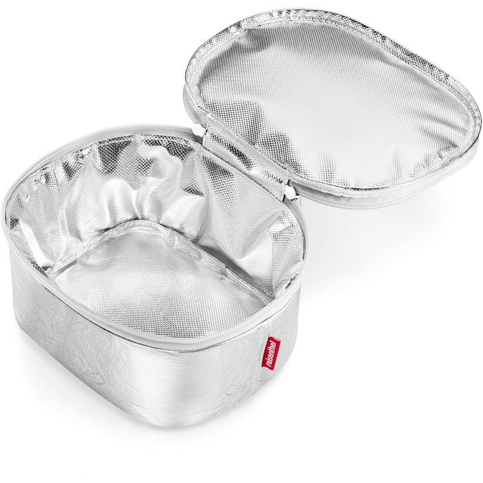 Сумка-холодильник Reisenthel Pocket Dot (S) Silver Crackle для обіду, еко-матеріал PET