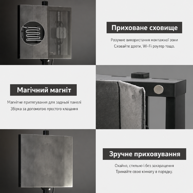 Підставка для телевізора FITUEYES у стилі мольберта, регульована висота, поворотна, приховане сховище, для ТВ 37-65 дюймів до 35 кг, коричнева, сучасний дизайн