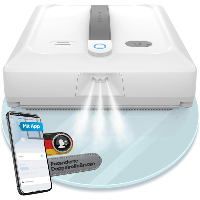 Робот для миття вікон Winbot Roboclean з пульверизатором, анти-падіння та керуванням через додаток