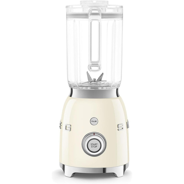 Міксер стаціонарний Smeg BLF03CREU 1.5 л кремового кольору, 800 Вт, 4 швидкості, автоматичні програми