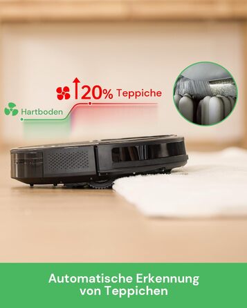 Робот-пилосос Vactidy Nimble T7 з функцією вологого прибирання, 2800Па, 120 хв автономної роботи, керування через Alexa, App, Siri, для шерсті тварин і килимів