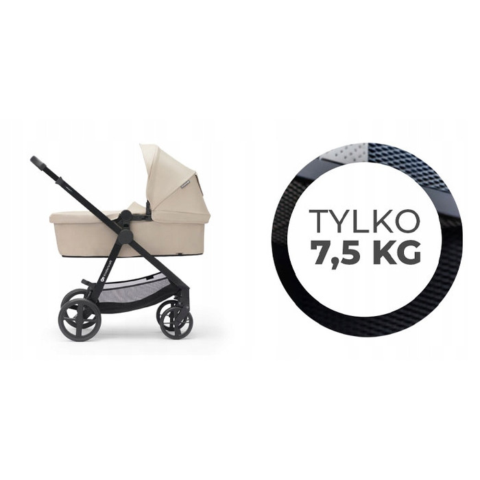 Багатофункціональний візок 4в1 Kinderkraft Newly з автокріслом, колір Minkpro (бежевий)