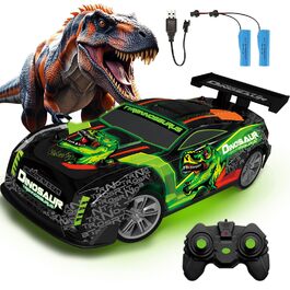 Радіокерований Monstertruck 1:20 2.4GHz Динозавр - швидкість 20 км/год, LED, Музика, для хлопчиків та дівчаток від 3 років