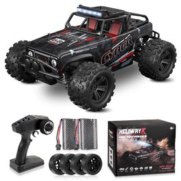 Радіокерований позашляховик 1:18, 4WD, 40 км/год, 2 батареї, 2.4GHz, чорний - іграшка для дітей та дорослих
