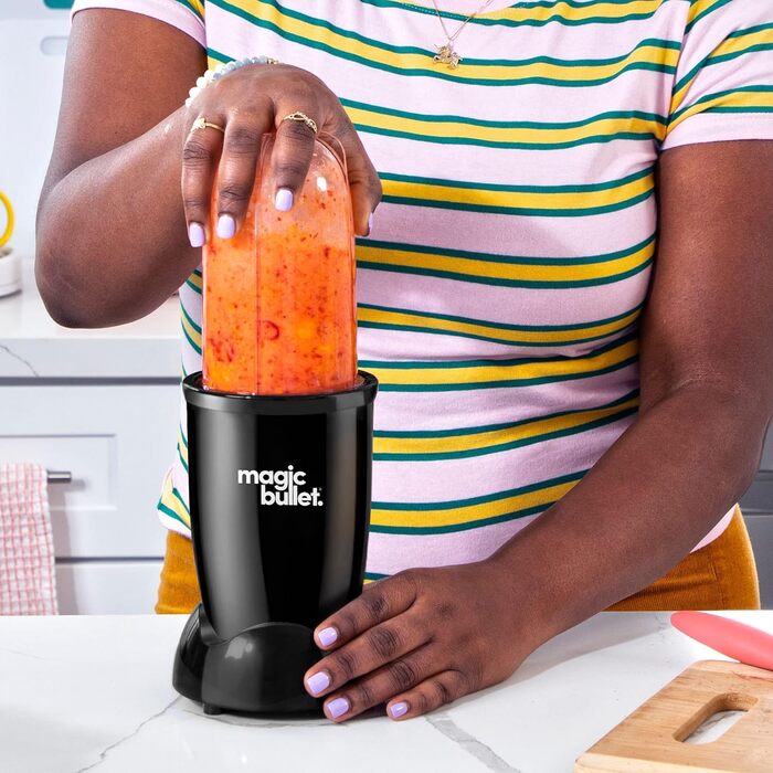 Електричний міні-блендер Magic Bullet, 200 Вт, 3 насадки, чорний