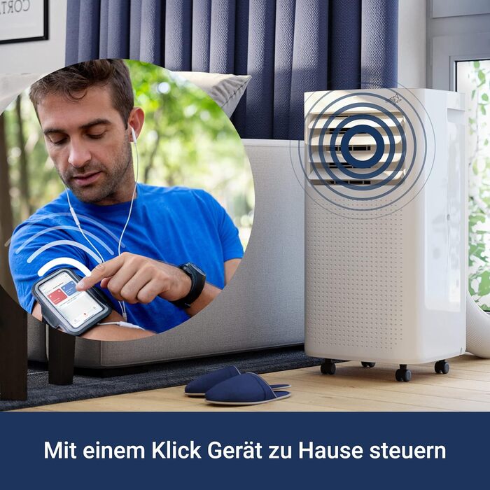 Мобільний кондиціонер Suntec CoolFixx 2.0 Eco R290 з Wi-Fi, 7000 BTU, тихий, керування через додаток, осушувач повітря для кімнат до 25 м²